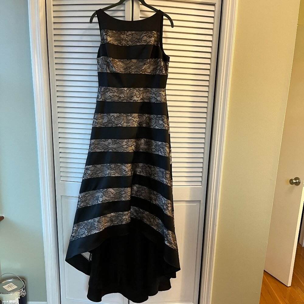 Black lace long Adrianna Papell dress